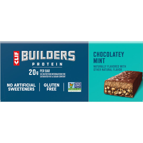 BUILDERS Chocolatey Mint Plant Based Protein Bars, Gluten Free 28.8 oz