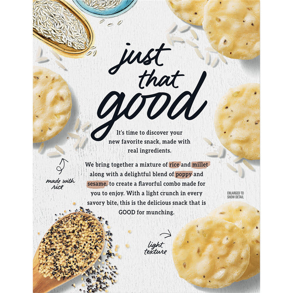 GOOD THINS Mixed Seed Rice Snacks Gluten Free Crackers, Snack Crackers 3 oz