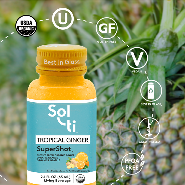 Sol-Ti Living Beverage, Tropical Ginger, SuperShot