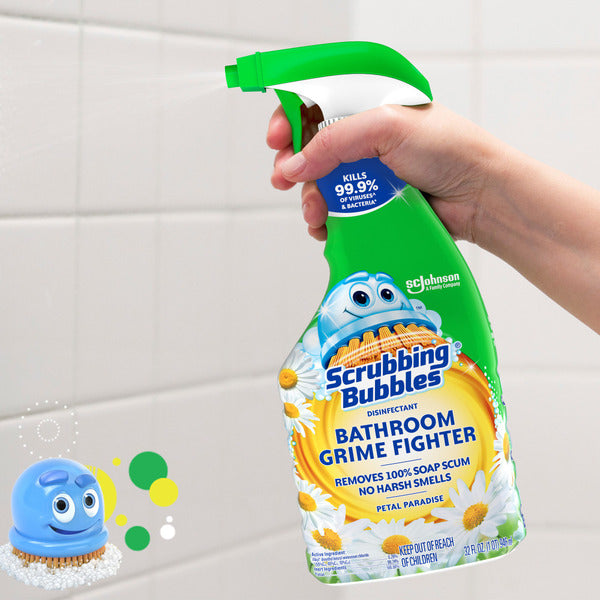 Scrubbing Bubbles® Disinfectant Bathroom Grime Fighter Spray, Disinfectant Trigger, Petal Paradise