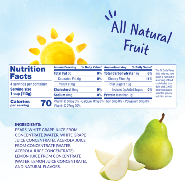 Dole Pears, Diced