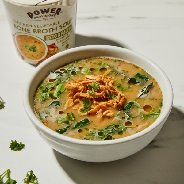 Power Provisions  Chicken Vegetable Bone Broth Soup Cup
