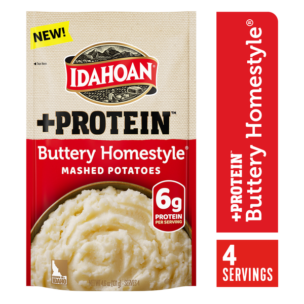 Idahoan® +Protein Buttery Homestyle Mashed Potatoes, 4 Servings