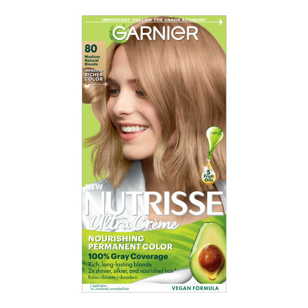 Garnier Nourishing Hair Color Creme, 80 Medium Natural Blonde (Butternut)