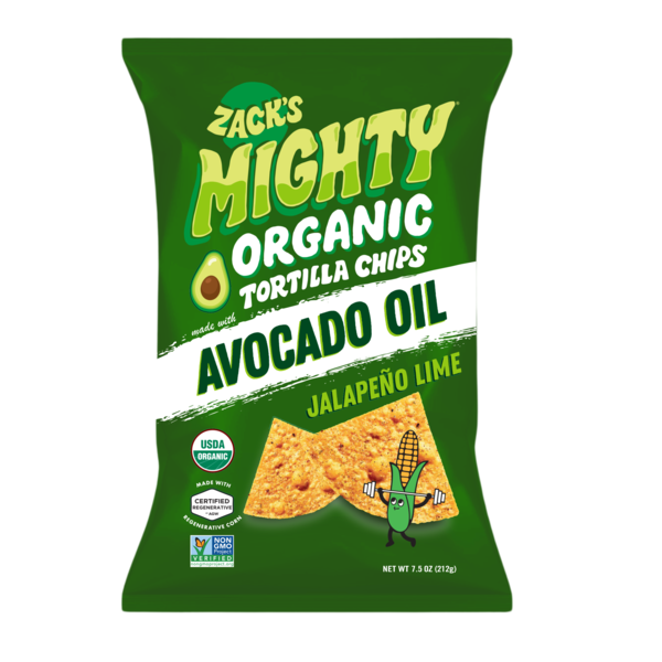 Zack's Mighty Jalapeño Lime Avocado Oil Tortilla Chips