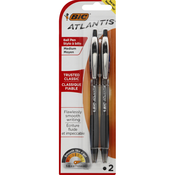 BIC Ball Pens, Trusted Classic, Black, Medium