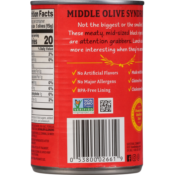 Lindsay Olives, Black Ripe Pitted, Medium