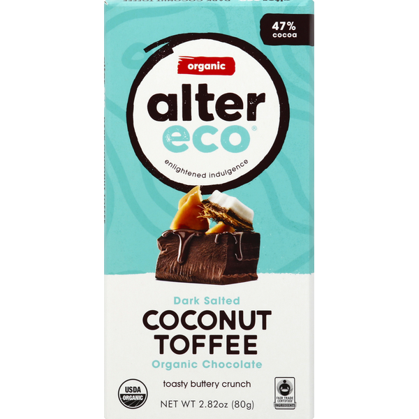 Alter Eco Dark Coconut Toffee Organic Chocolate