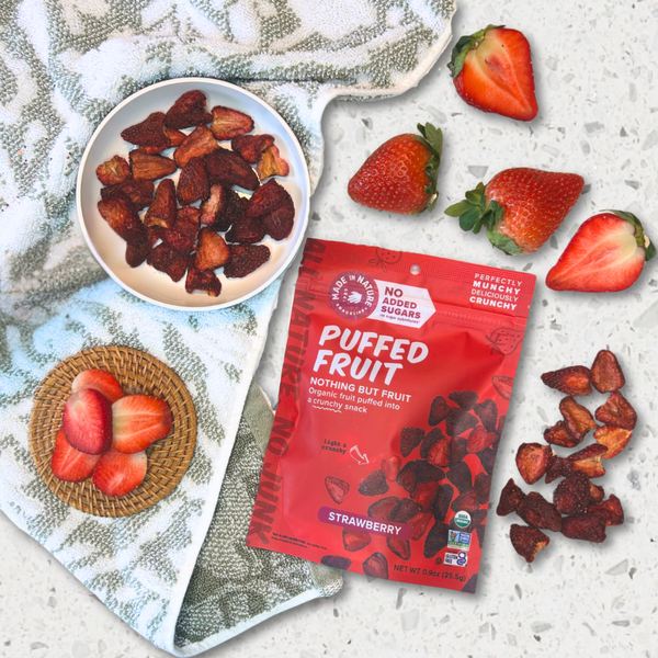 Made In Nature Organic Puffed Fruit, Strawberry