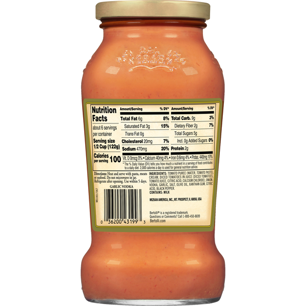 Bertolli Garlic Vodka Sauce