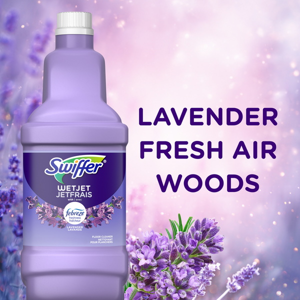 Swiffer WetJet Liquid Floor Cleaner Solution Refill, Lavender Vanilla & Comfort Scent