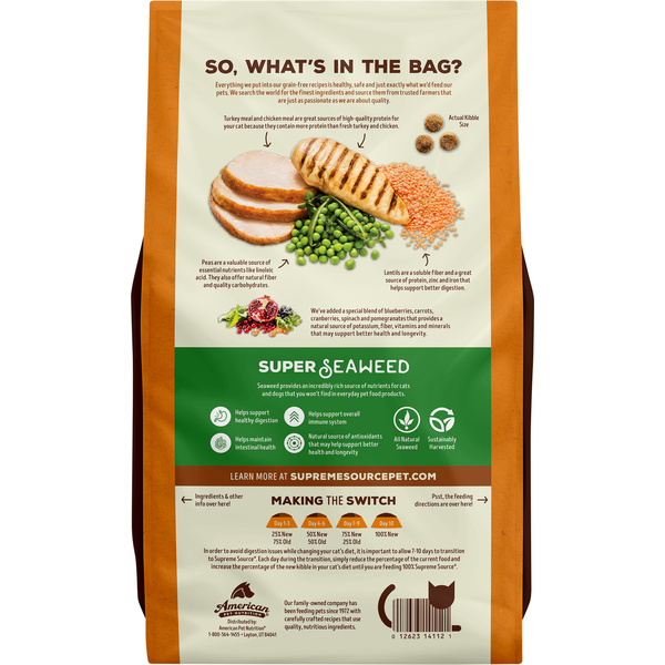 Supreme Source Grain Free Chicken Meal and Turkey Meal Recipe Cat Fod