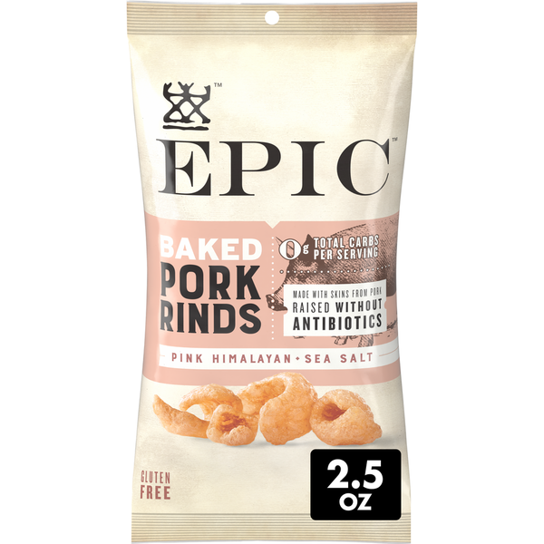 EPIC Pink Himalayan and Sea Salt Baked Pork Rinds