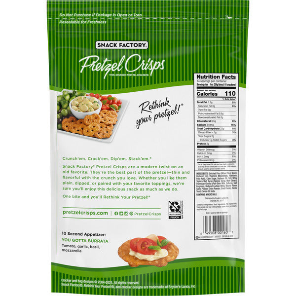 Snack Factory  Garlic Parmesan Pretzel Crisps