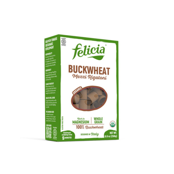 Felicia Organic Buckwheat Mezzi Rigatoni