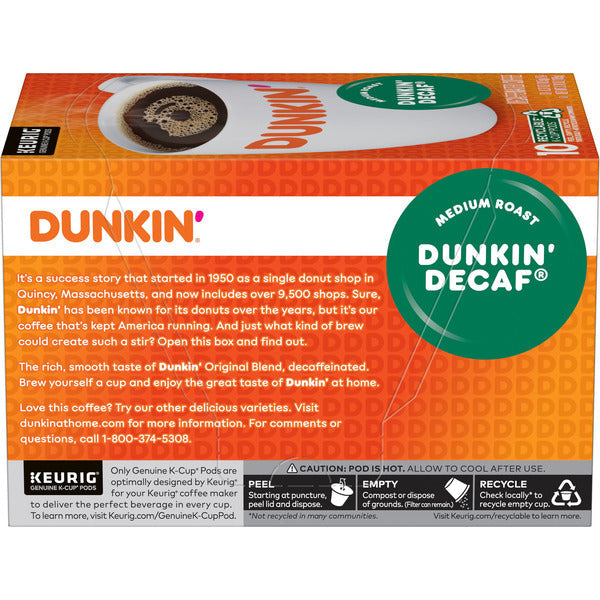 Dunkin' Decaf Medium Roast Coffee K-Cup Pods