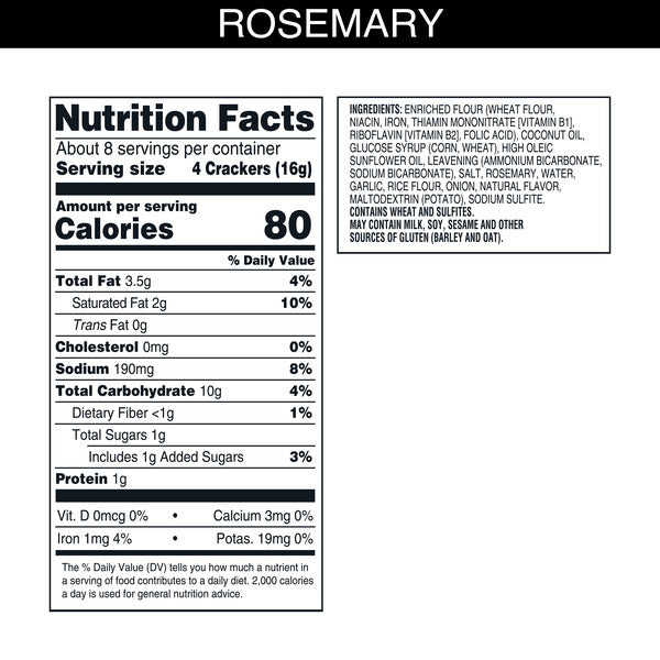 Carr's Rosemary Crackers, Baked Snack Crackers, 5 oz