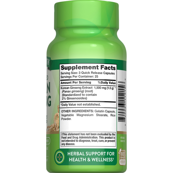 Nature's Truth Korean Ginseng Capsules