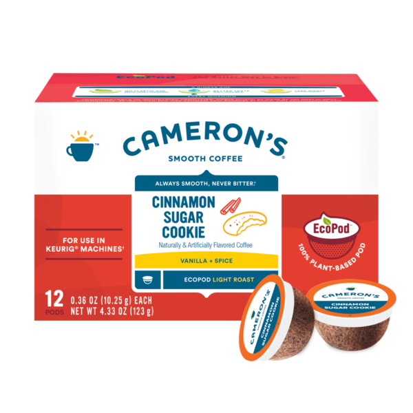 Cameron's Coffee, Light Roast, Cinnamon Sugar Cookie, EcoPod