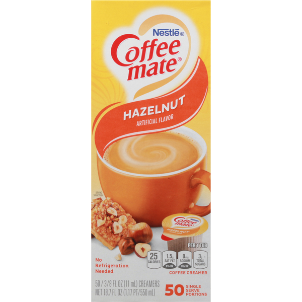 Coffee mate Hazelnut Liquid Coffee Creamer Single Serve Portions