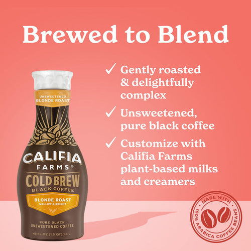 Califia Farms Pure Black Blonde Roast Cold Brew Coffee