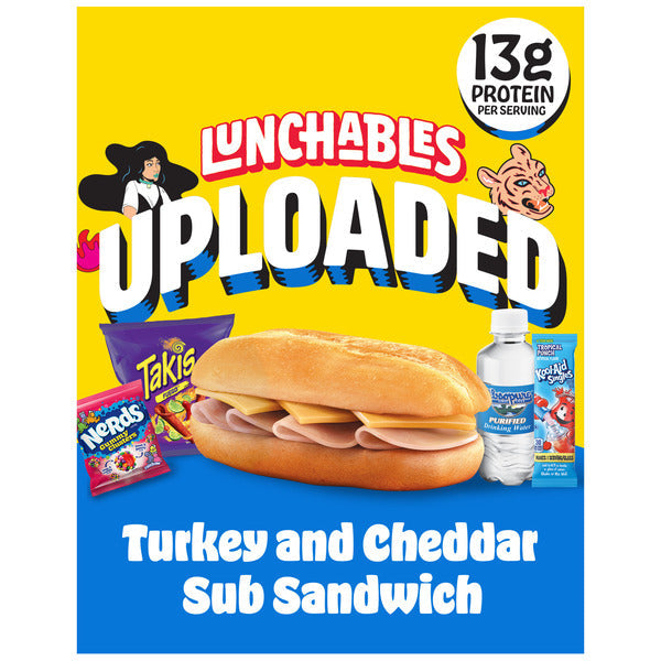 Lunchables Uploaded Turkey and Cheddar Sub Sandwich Snack Kit