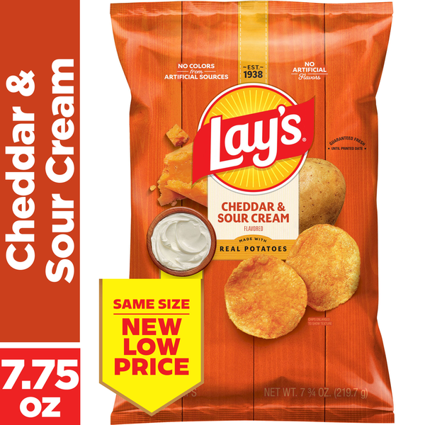 Lay's Potato Chips, Cheddar & Sour Cream Flavored