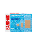BAND-AID Clear Waterproof Adhesive Bandages, Assorted, 60 ct