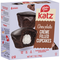 Katz Creme Filled Cupcakes - Chocolate