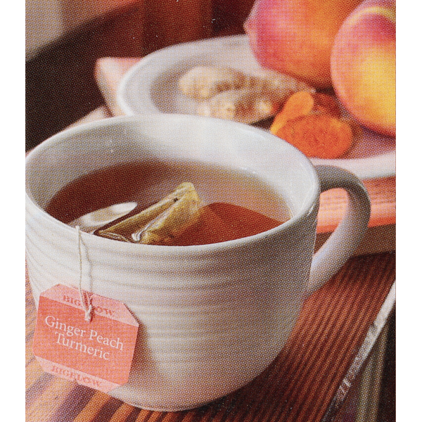 Bigelow Ginger Peach Turmeric Herbal Tea,Tea Bags