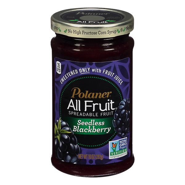 Polaner Seedless Blackberry Spreadable Fruit, Gluten-Free