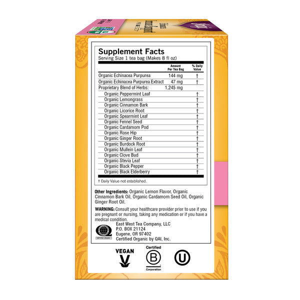 Yogi Tea Herbal Tea, Echinacea Immune Support, Caffeine Free