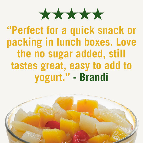 Del Monte Cherry Mixed Fruit Plastic Fruit Cups with No Sugar Added Plastic Fruit Cup Snacks