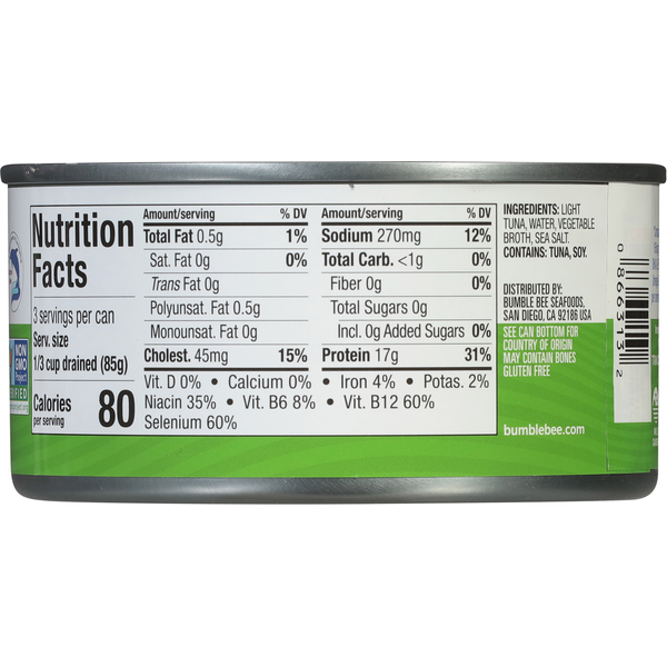 Bumble Bee Chunk Light in Water Tuna