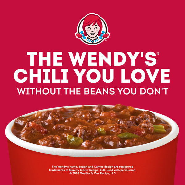 WENDY'S Chili No Beans, Canned Chili