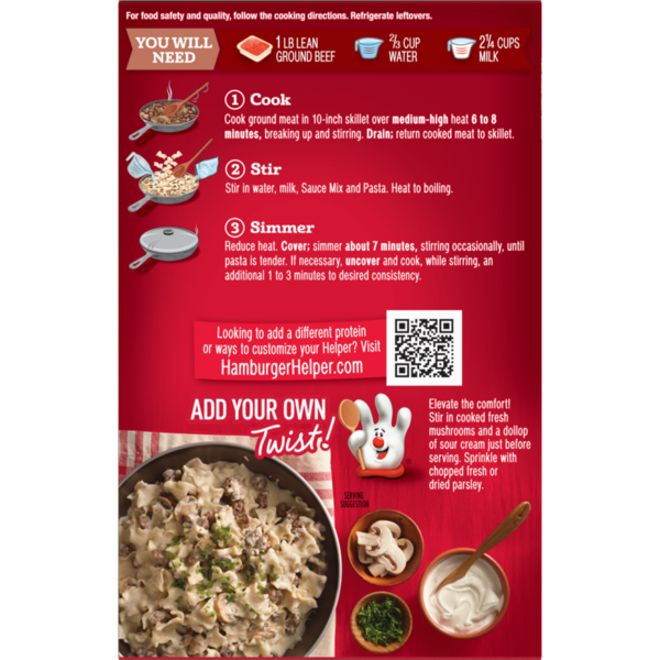 Hamburger Helper Stroganoff, Creamy & Savory Sauce