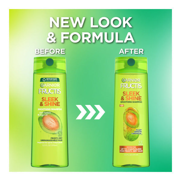 Garnier Fructis Sleek & Shine Smoothing Shampoo for Frizzy, Dry Hair