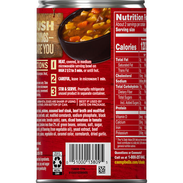 Campbell's Steak With Hearty Vegetables Soup