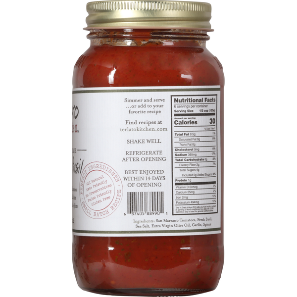 Terlato Kitchen Sauce, Tomato Basil