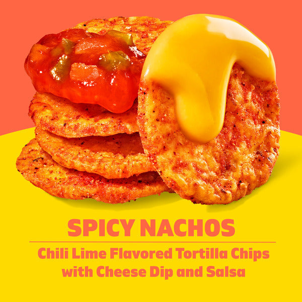 Lunchables Spicy Nachos with Chili Lime Flavored Tortilla Chips, Cheese Dip & Salsa