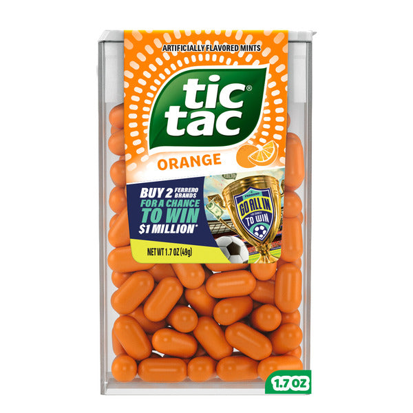Tic Tac Orange, On-the-Go Pocket-Sized Mints, 100 pieces, 1.7 oz Single Pack