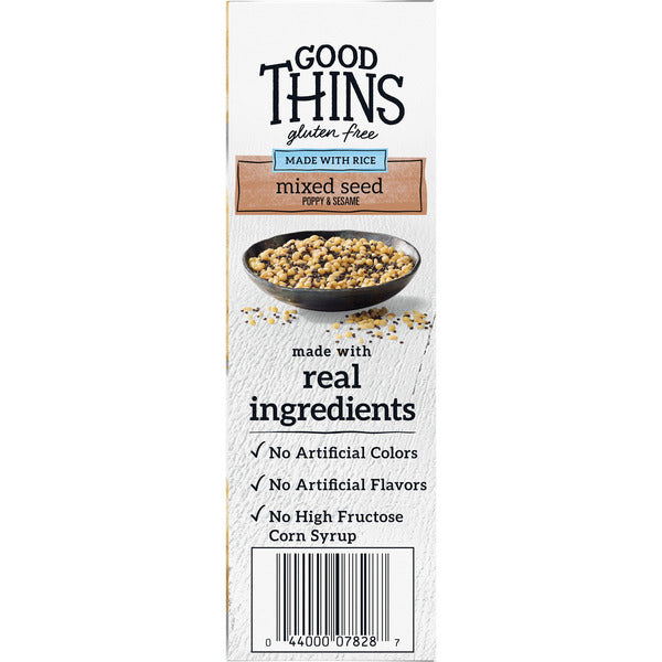 GOOD THINS Mixed Seed Rice Snacks Gluten Free Crackers, Snack Crackers 3 oz
