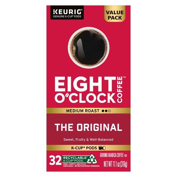 Eight O’Clock The Original Medium Roast Ground Coffee Value Pack K-Cup Pods