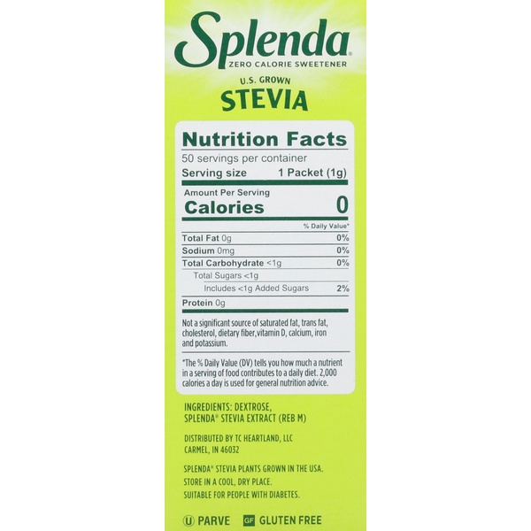 Splenda Sweetener, Zero Calorie, Stevia
