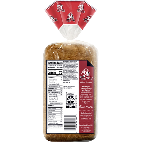 Aunt Millie's Half Loaf, Country White Bread