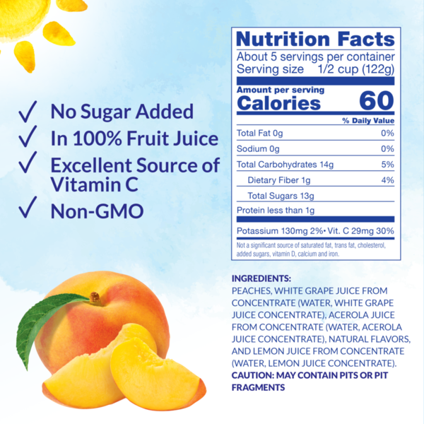 Dole Peach Slices, in 100% Fruit Juice