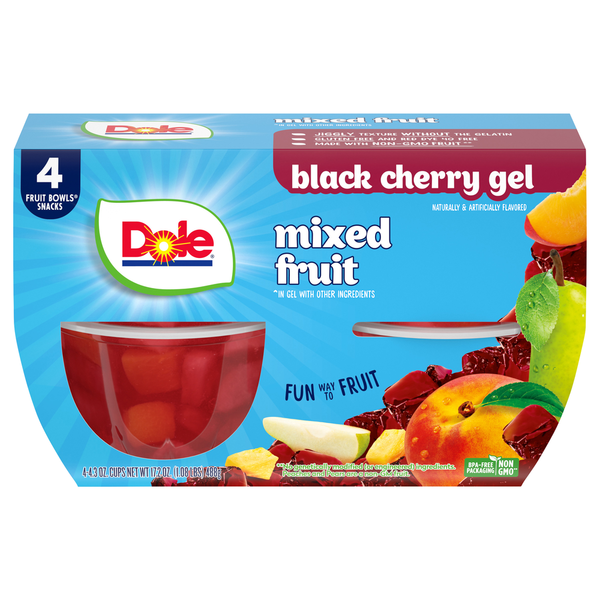 Dole Mixed Fruit, in Gel, Black Cherry