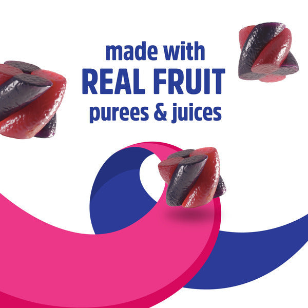 Pure Organic Blueberry Raspberry Twisted Fruit Bites, Kids Snacks, 8 Count
