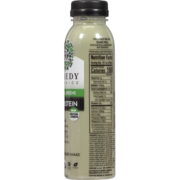 Remedy Organics Shake, 100% Plant Based, Tropical Greens