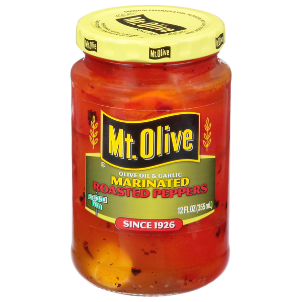 Mt. Olive Roasted Peppers, Olive Oil & Garlic, Marinated